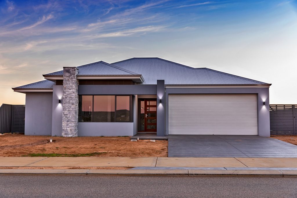 Front street view of modern Australian home.